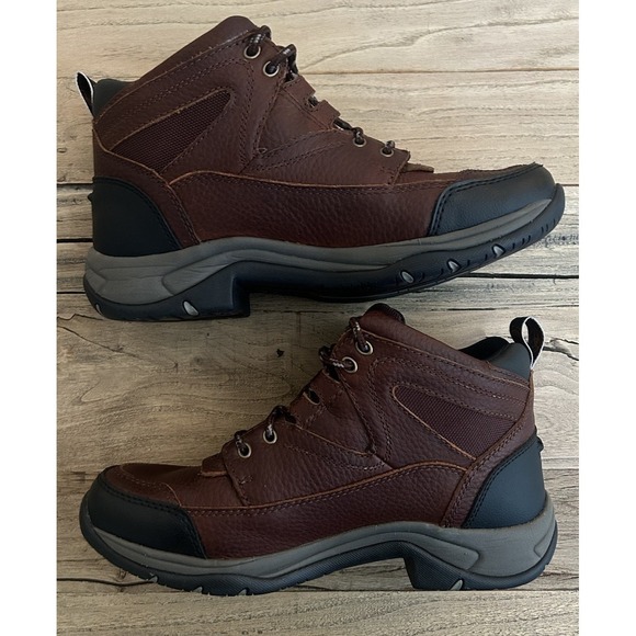 ARIAT ATS Lace Up Terrain Womens Boots Sz 8B Cordovan Brown Leather 10004138 - Picture 2 of 6
